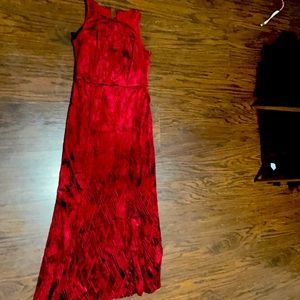Burgundy long formal dress